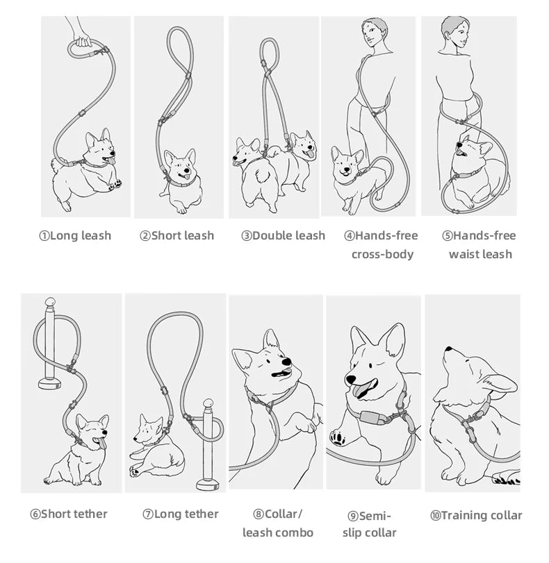 Waopet - Handsfree Riem - Geweven